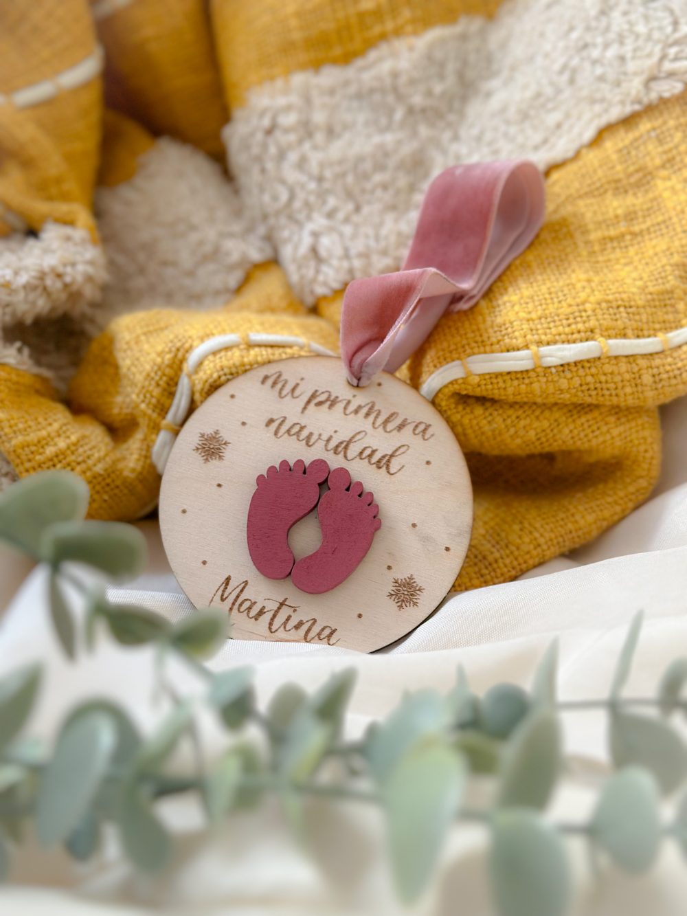 Bola de madera "Mi primera navidad"