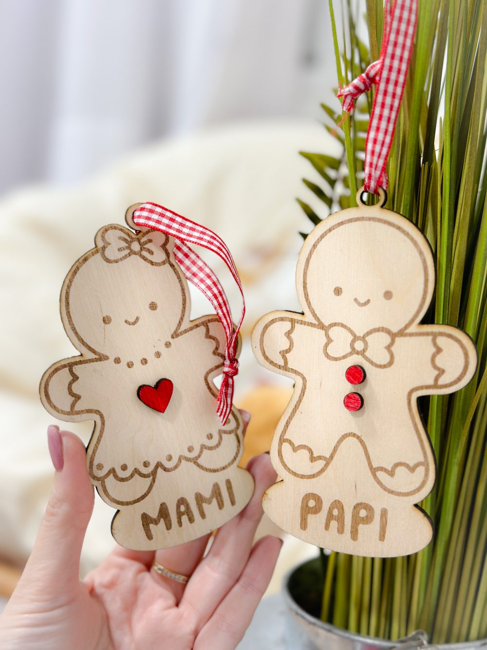 Adorno navidad ''Muñecos jengibre'' personalizados