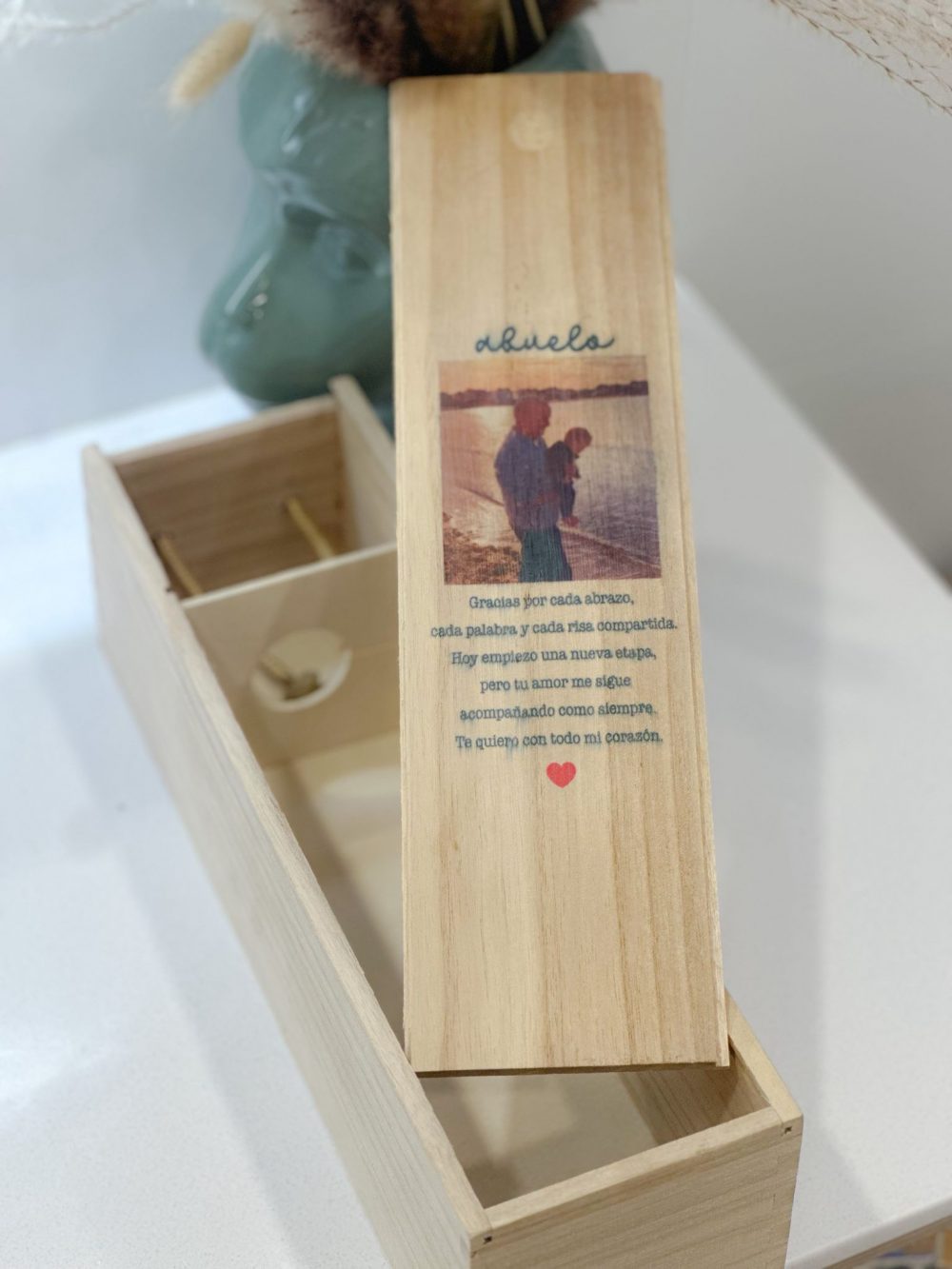 Caja vino madera personalizada