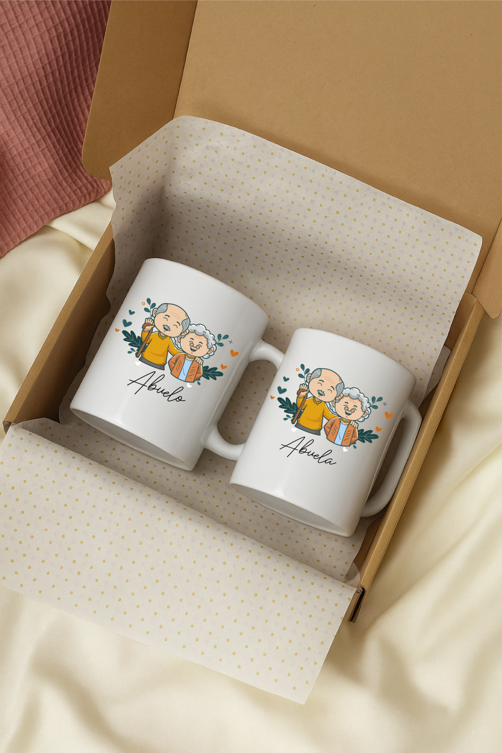 Este pack tazas abuelos es un detalle perfecto para demostrar amor y gratitud a los abuelos, combinando diseño personalizado y utilidad.