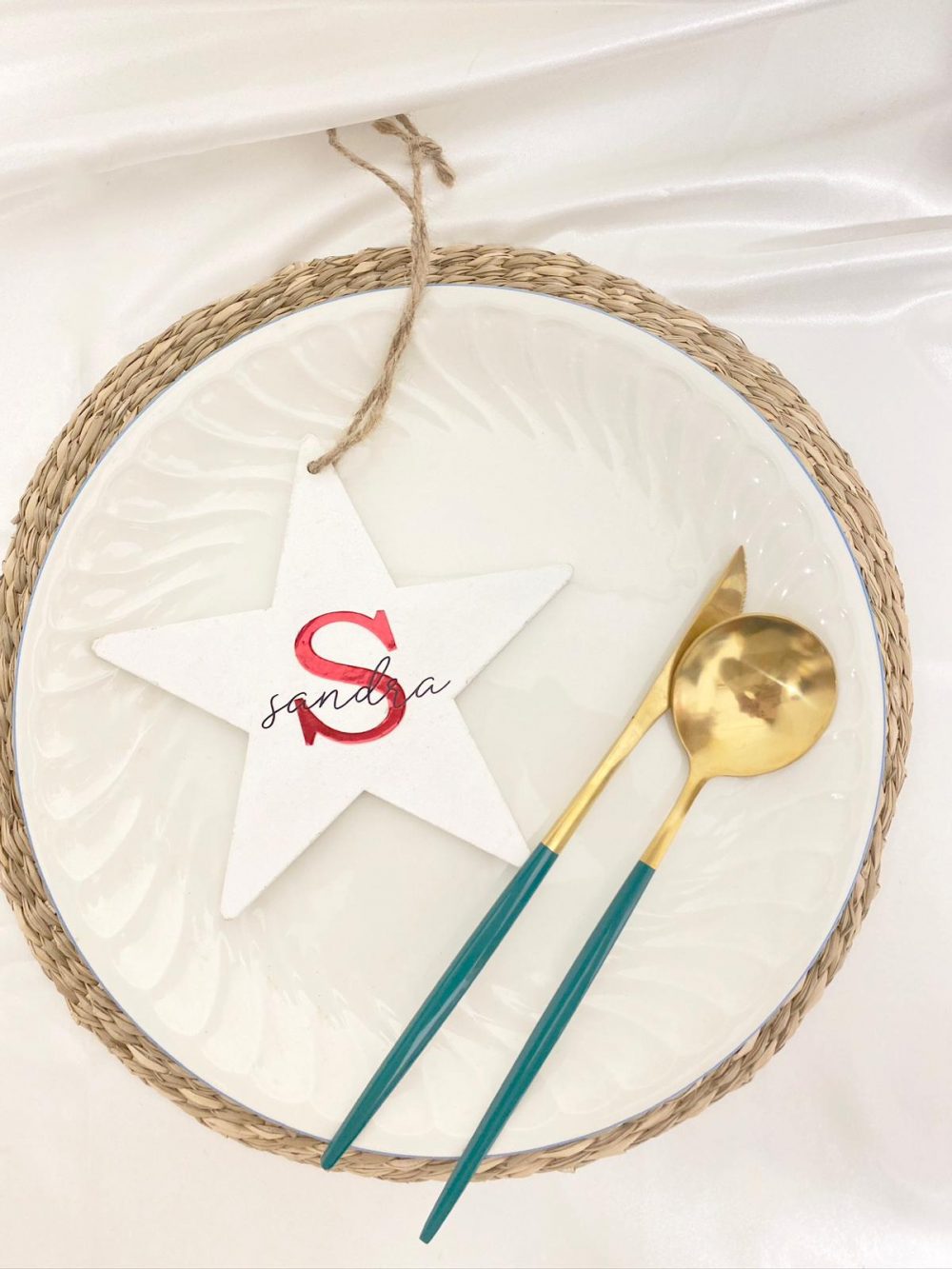 Estrella navideña personalizada "Marca sitio"