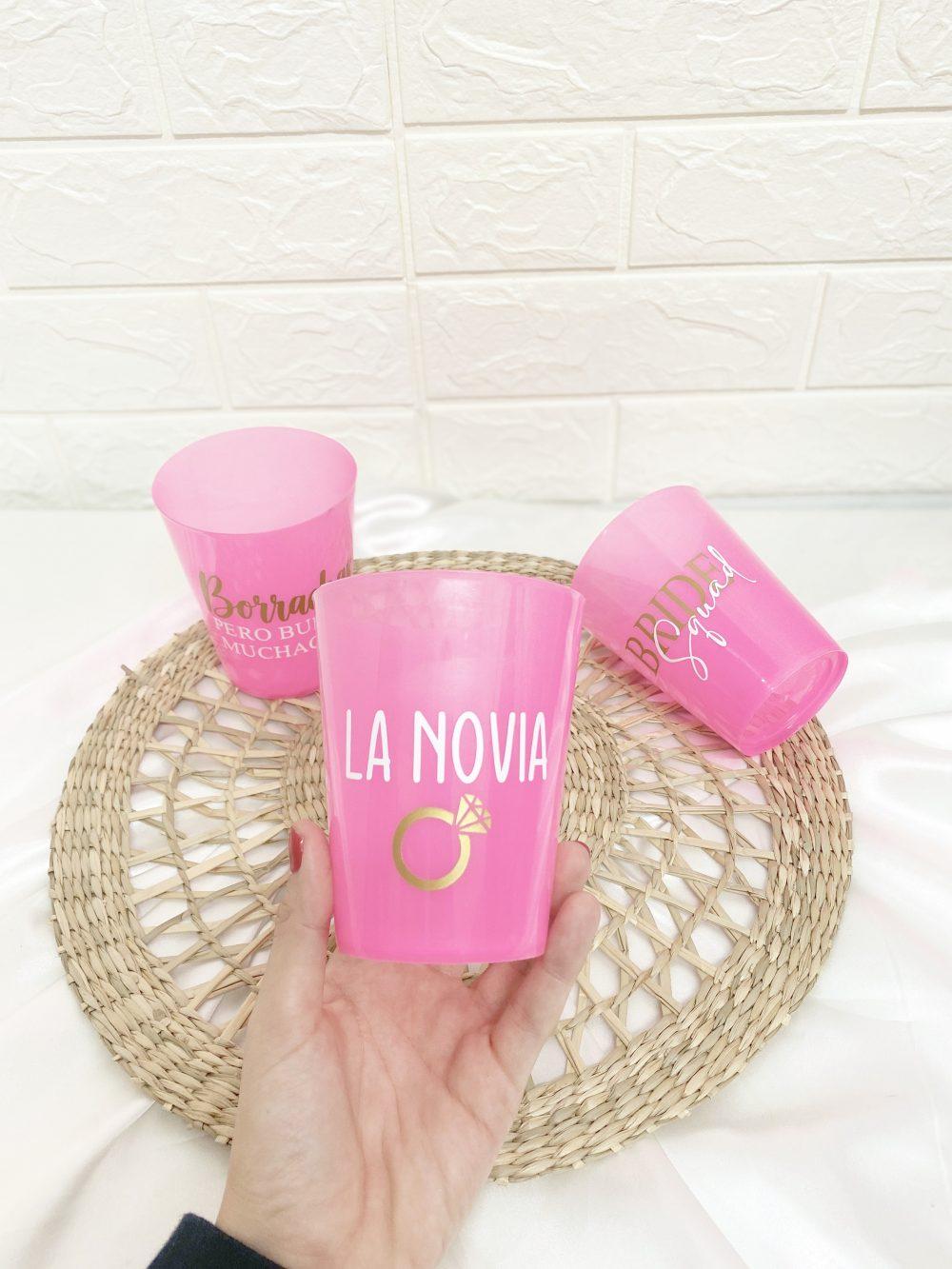 Vasos para despedida de soltera personalizados