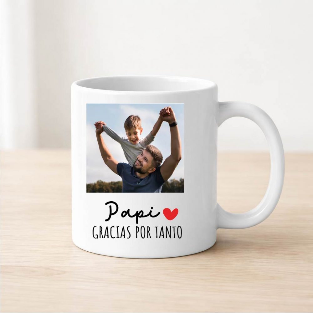 Taza con foto "Gracias papá"