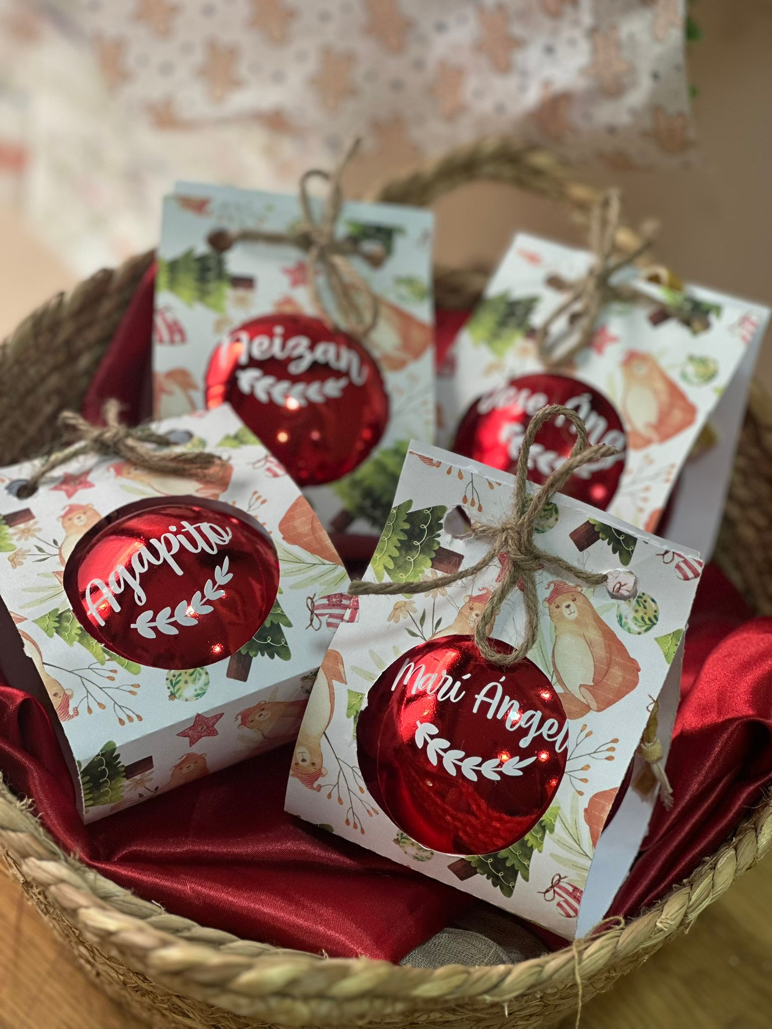 bola navidad roja personalizada