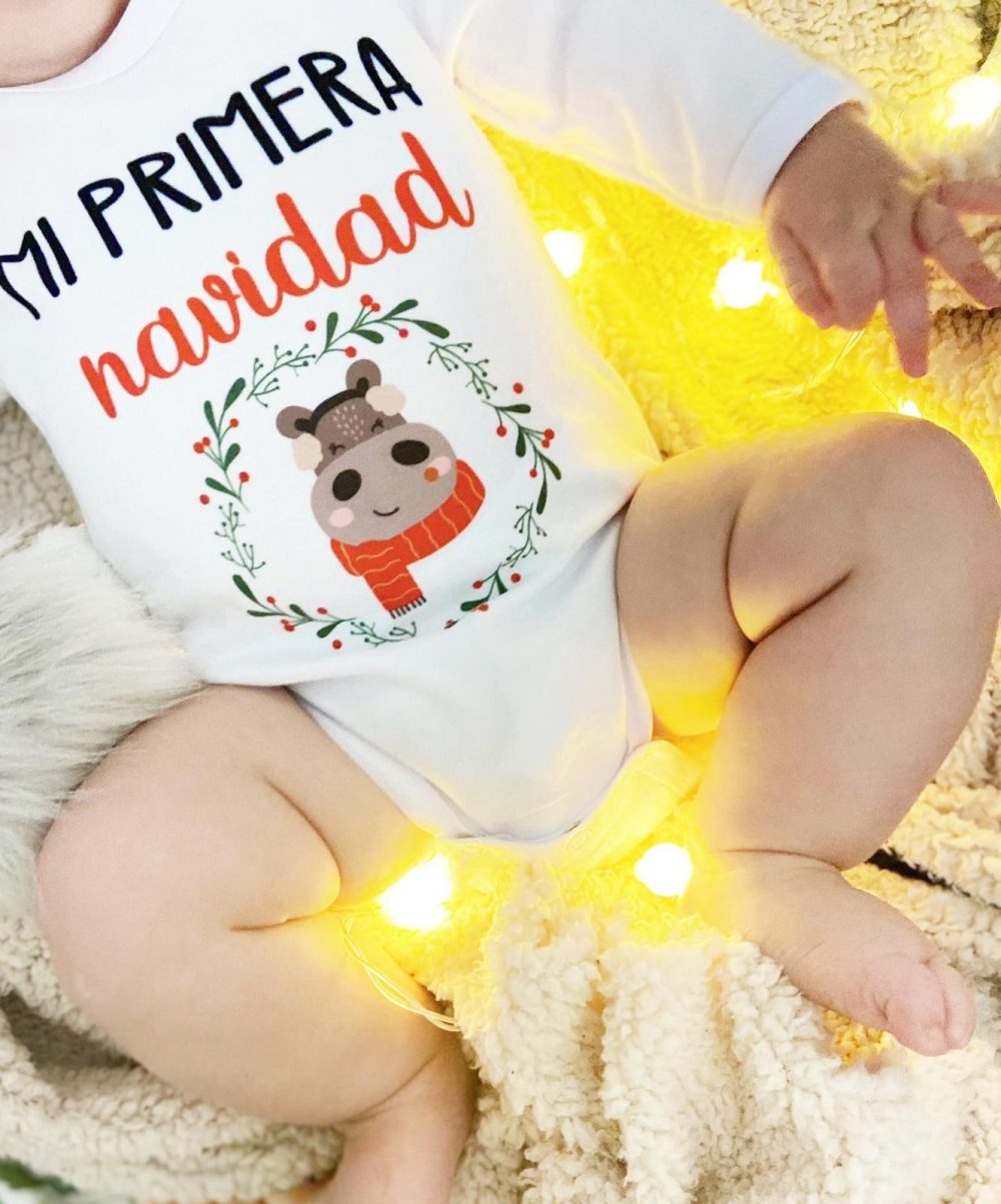 Body Hipopótamo "Mi primera Navidad"
