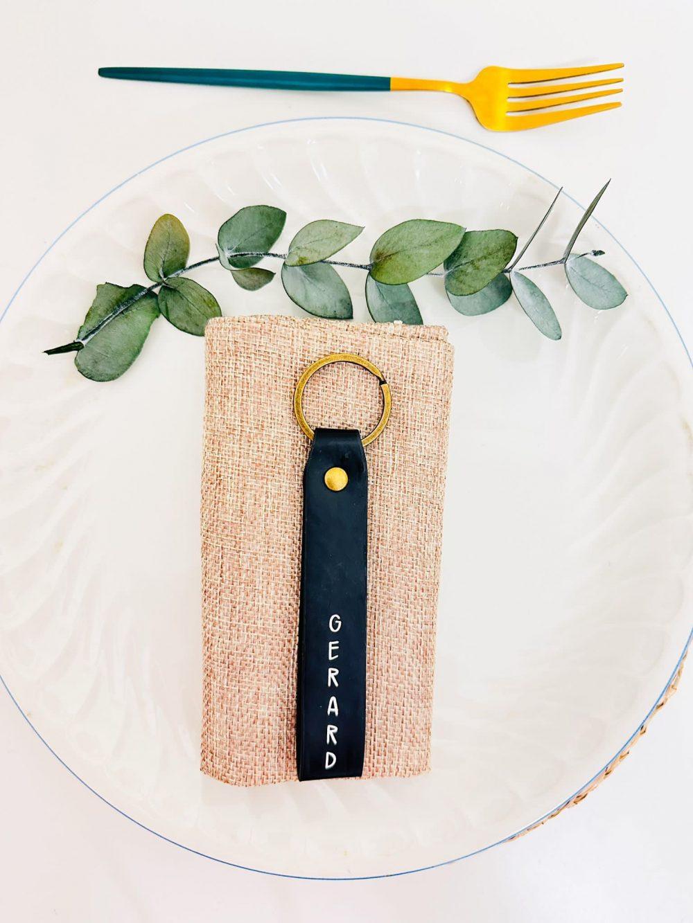 Llavero polipiel personalizado con nombre