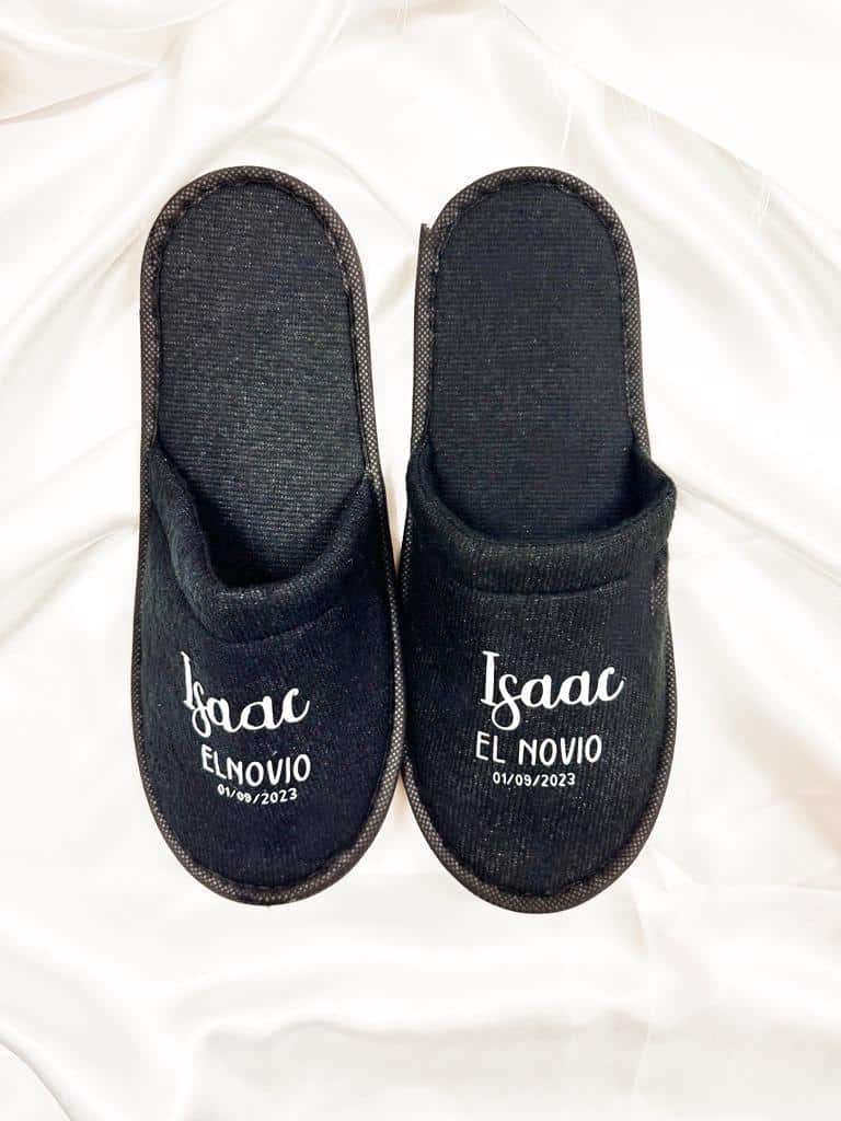 Zapatillas negras para "El novio"