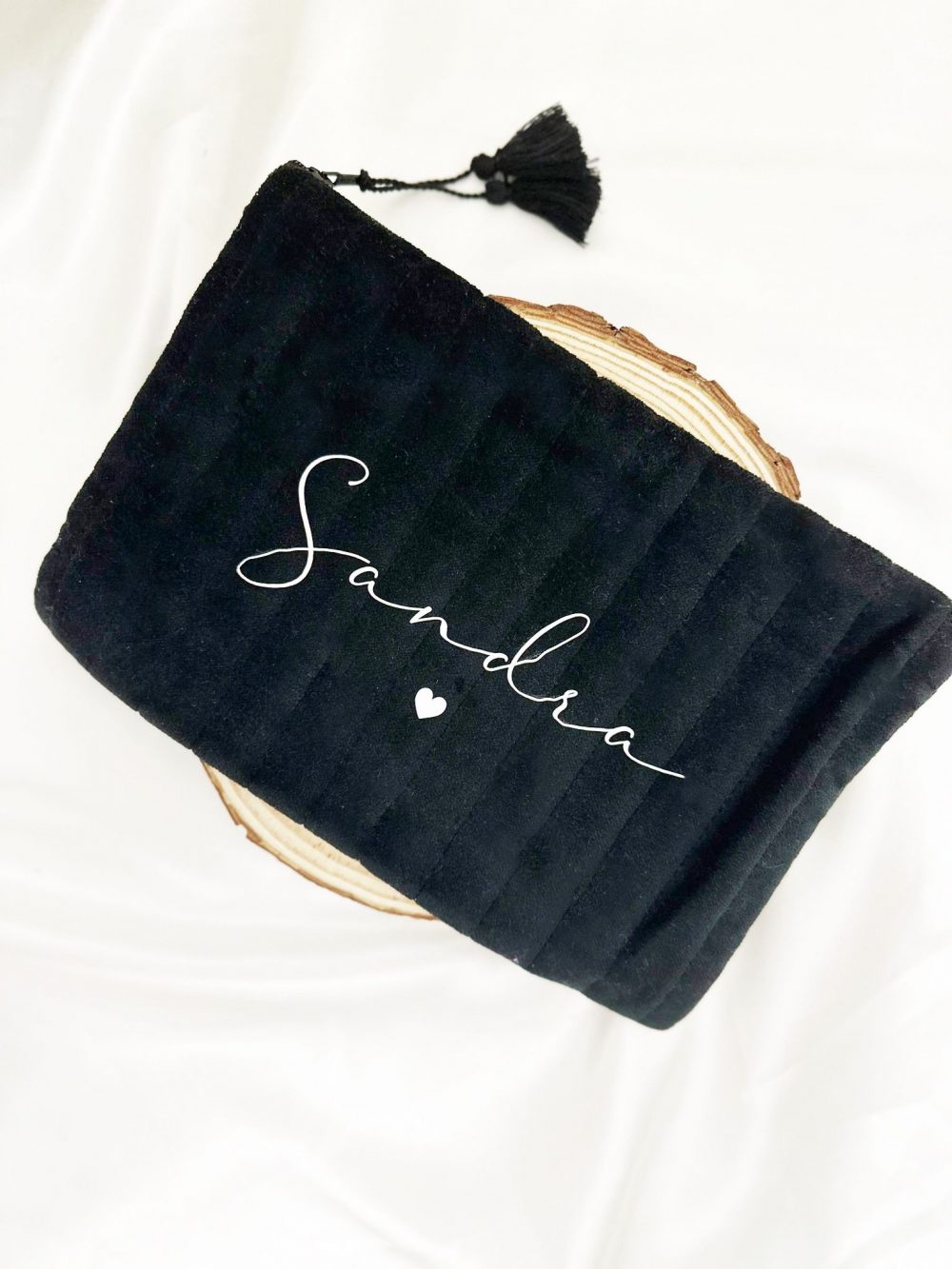 Neceser de terciopelo personalizado