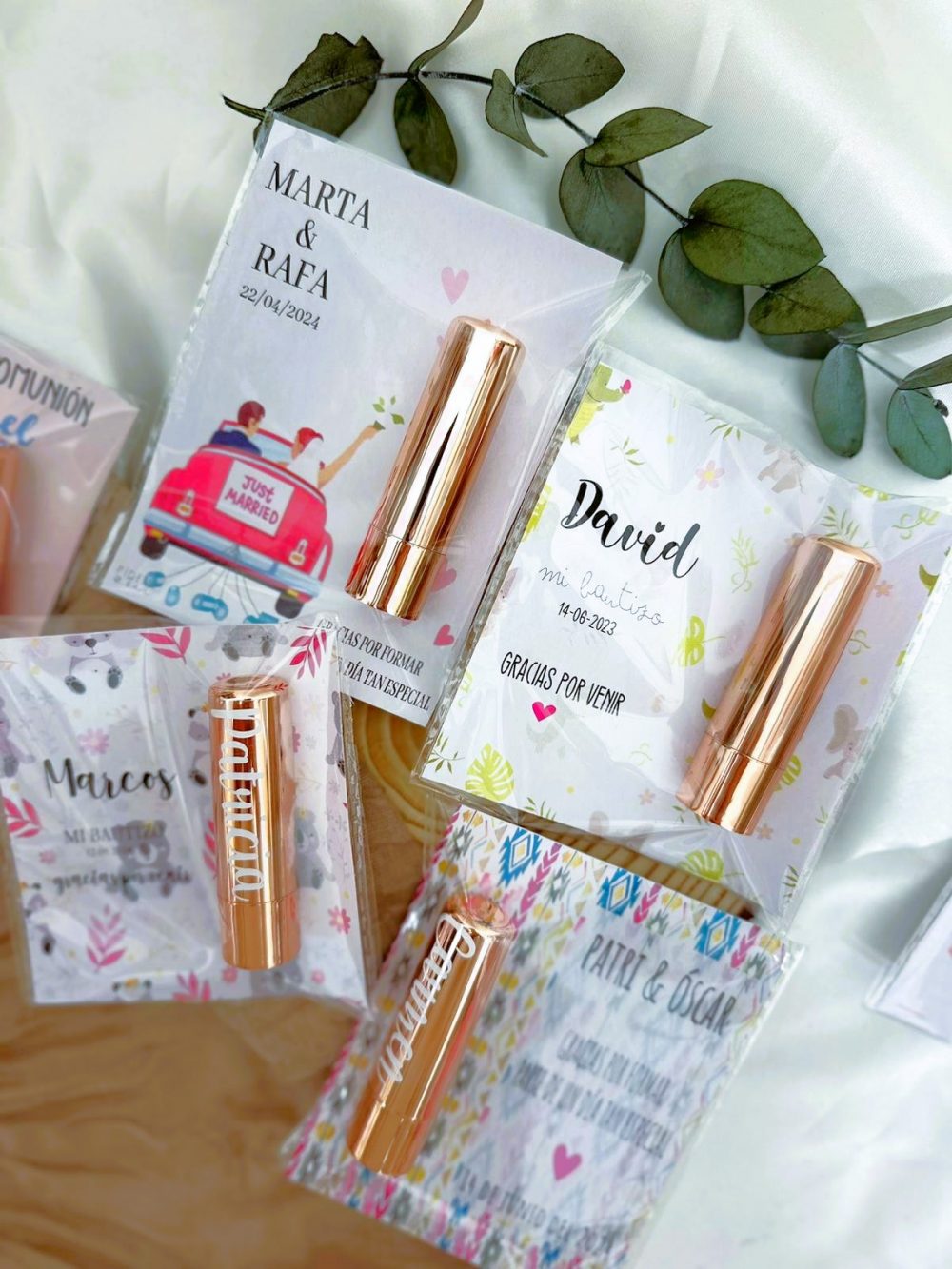 Bálsamos labiales personalizados Comunión