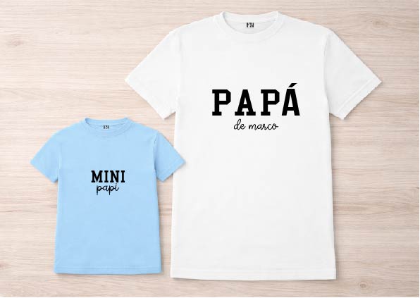 Pack camisetas personalizadas dia del padre