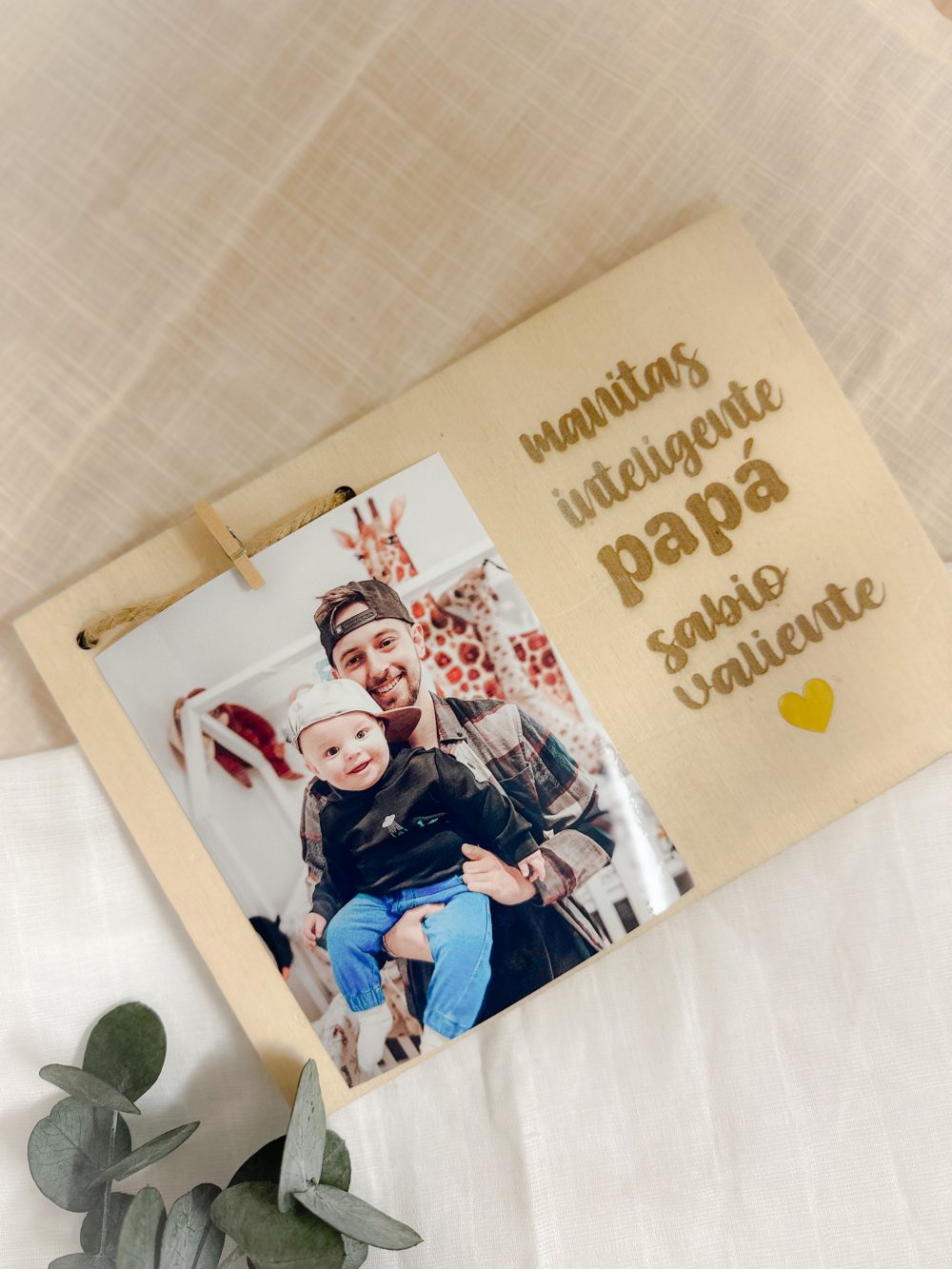 Marco foto día del padre madera