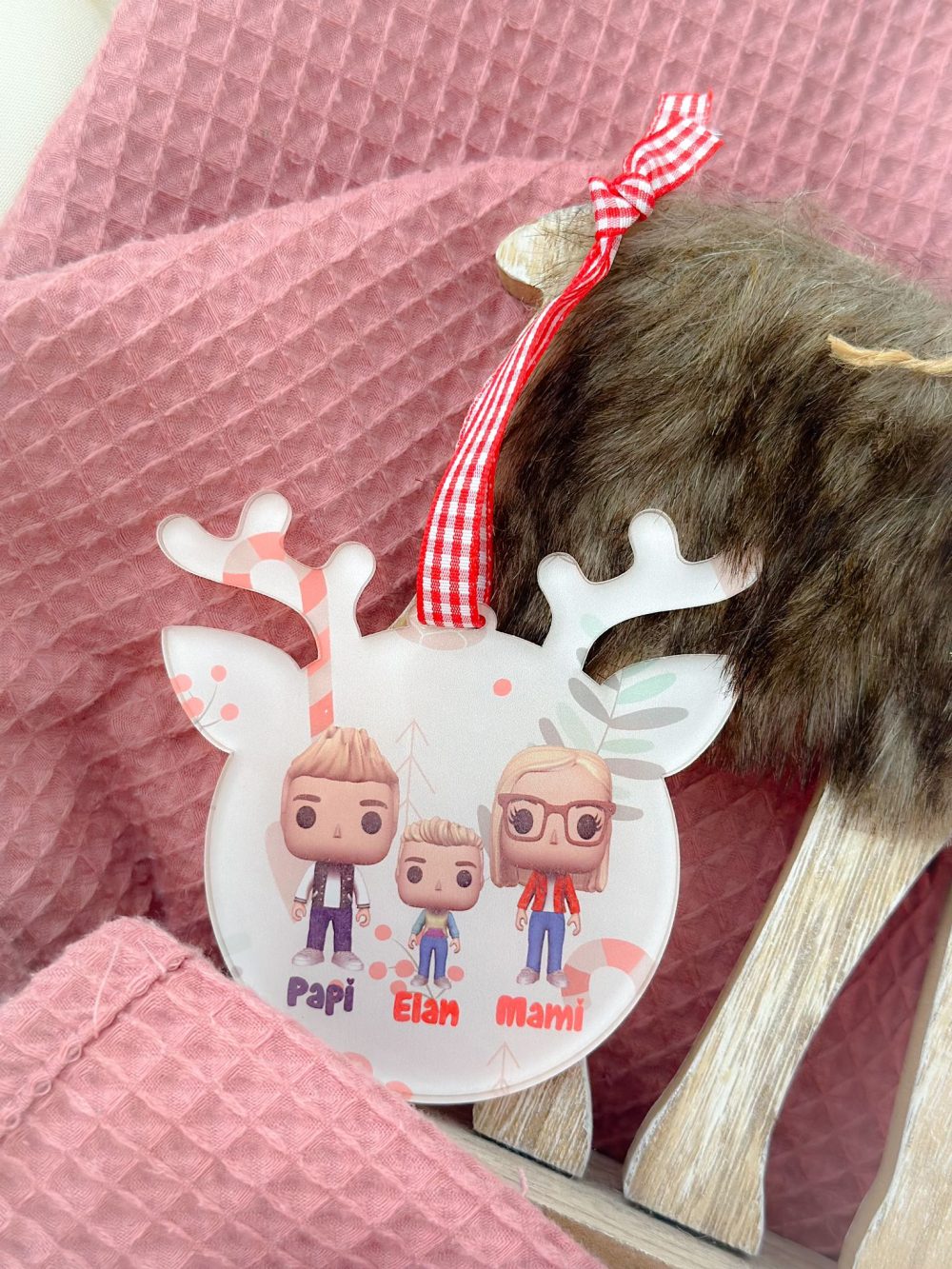 Adorno reno en metacrilato "Emojis"