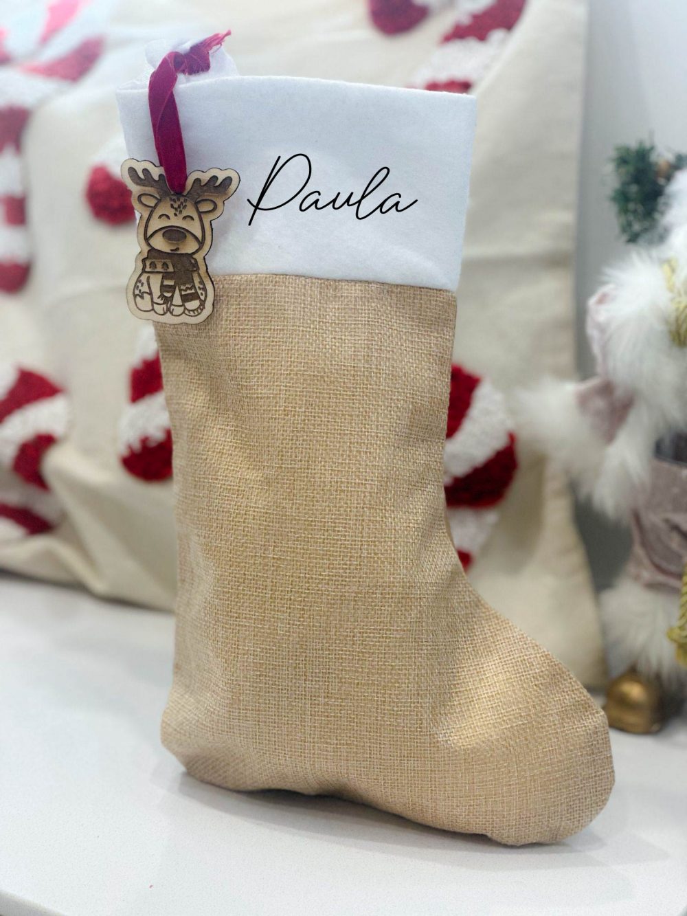 calcetin navideño personalizado