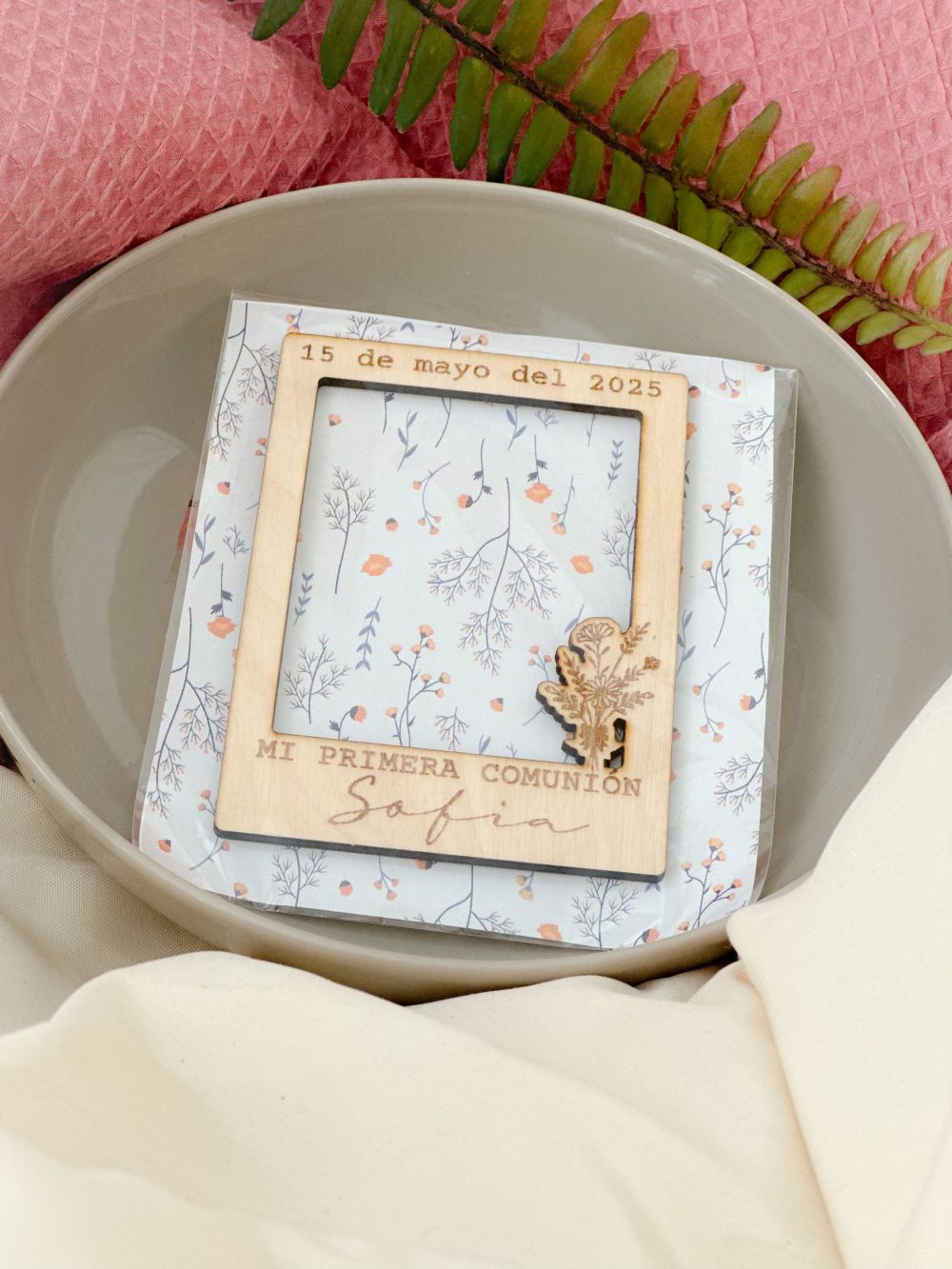 Portafotos madera ''Mi primera comunión''
