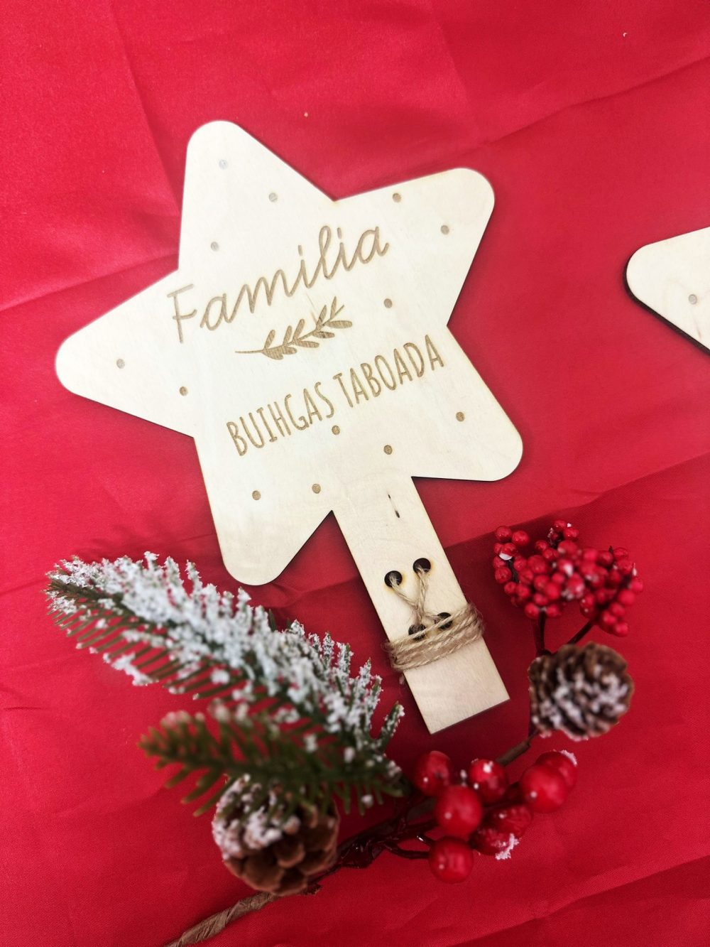 Estrella árbol personalizada