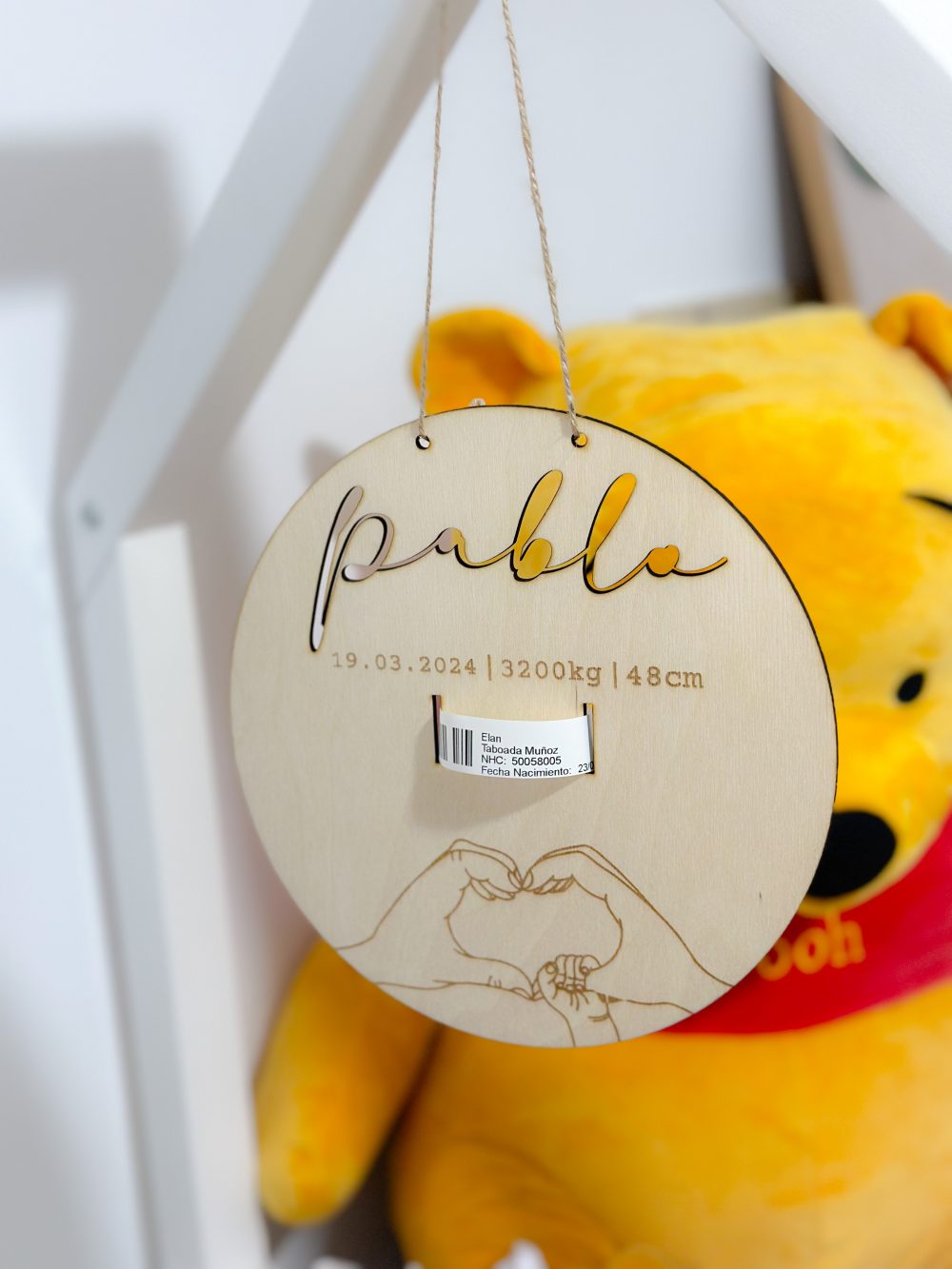 Alternative view of Placa nacimiento personalizada