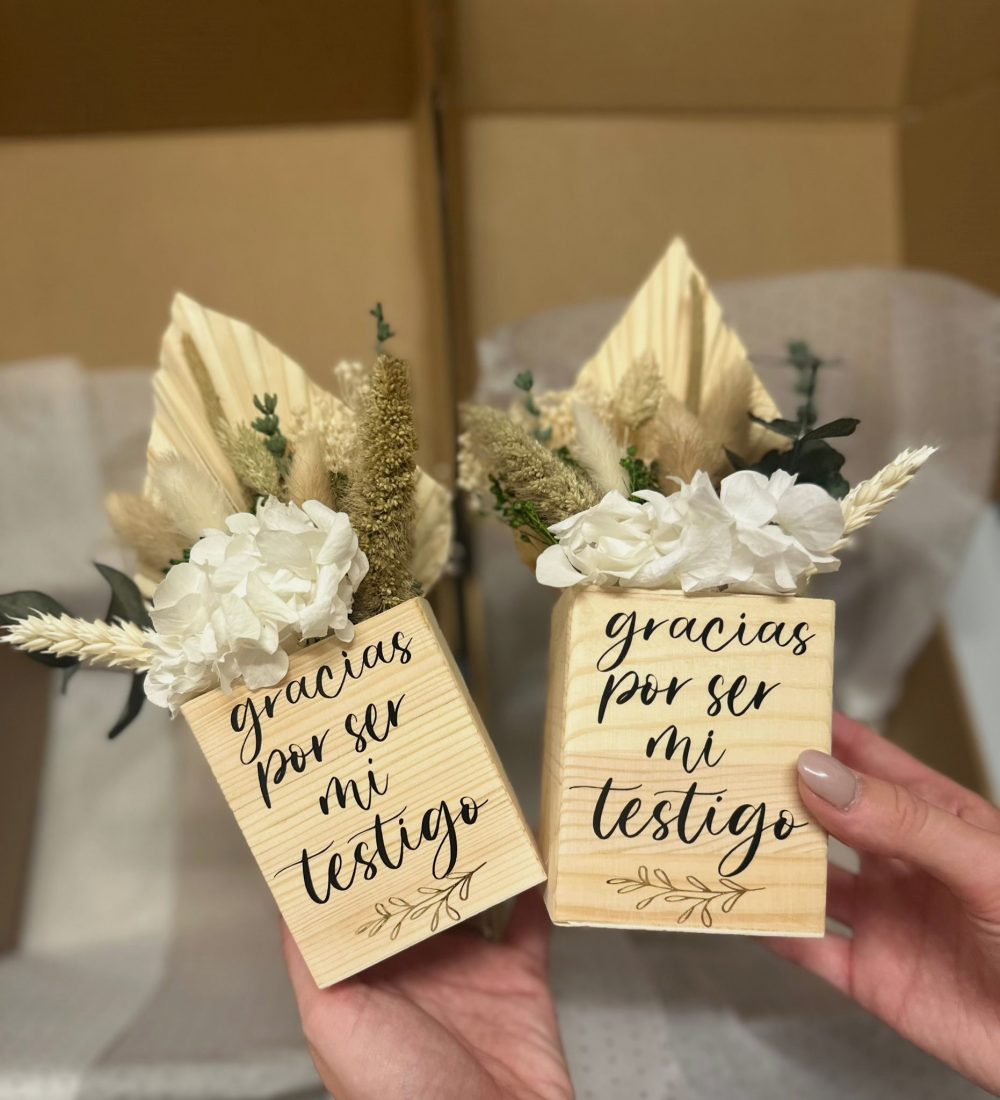 Mini centro de flores preservadas ''Calma''