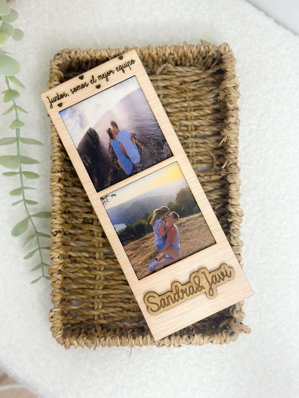 Portafotos madera fotomatón ''Juntos somos el mejor equipo''