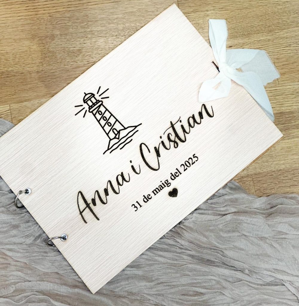 Libro de firmas madera personalizado