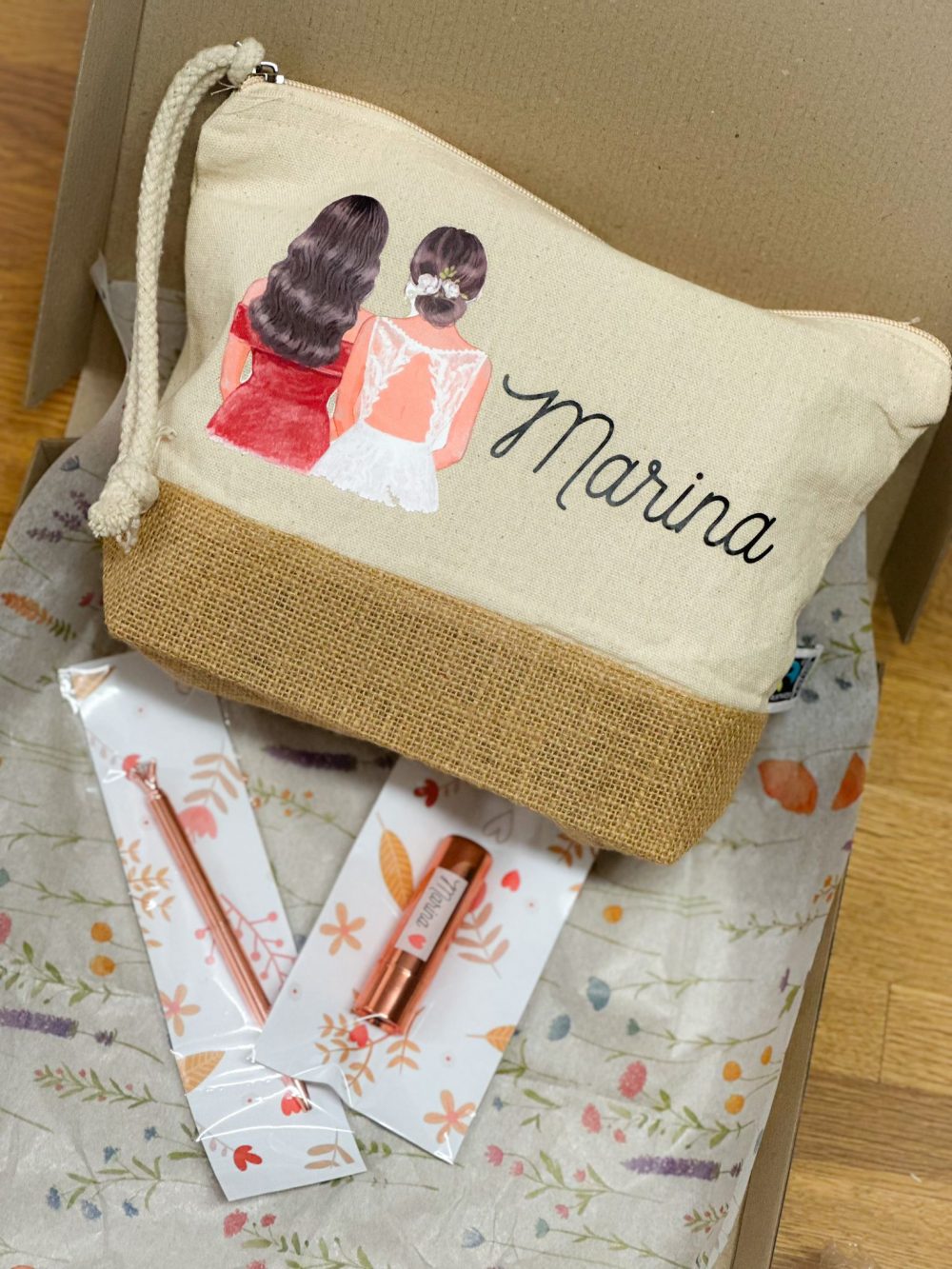 Neceser personalizado para damas de honor