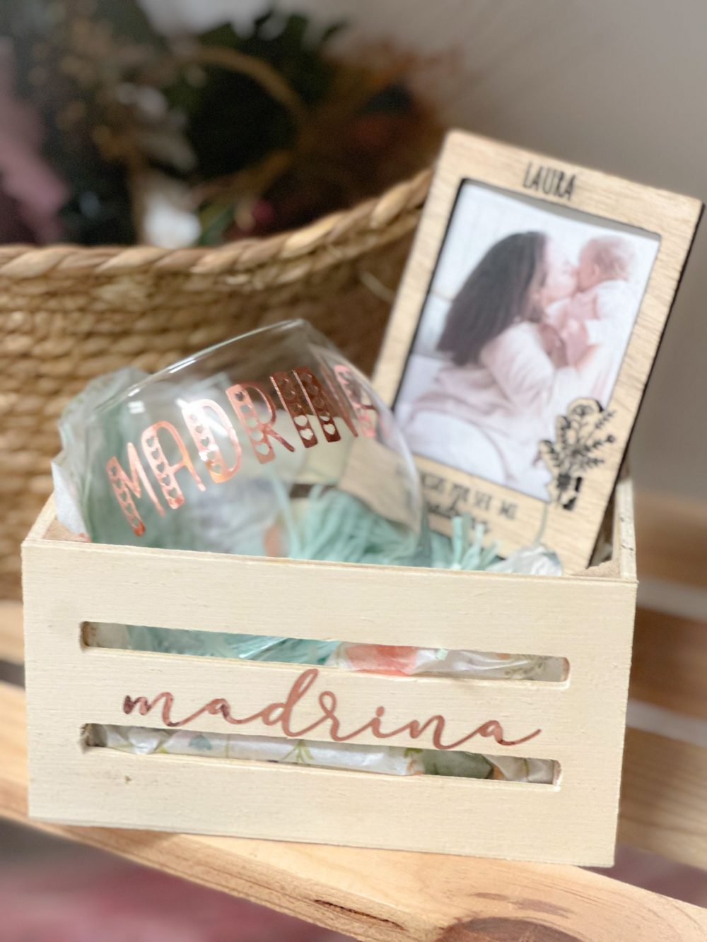 Alternative view of Caja madera ''Gracias por ser mi madrina''