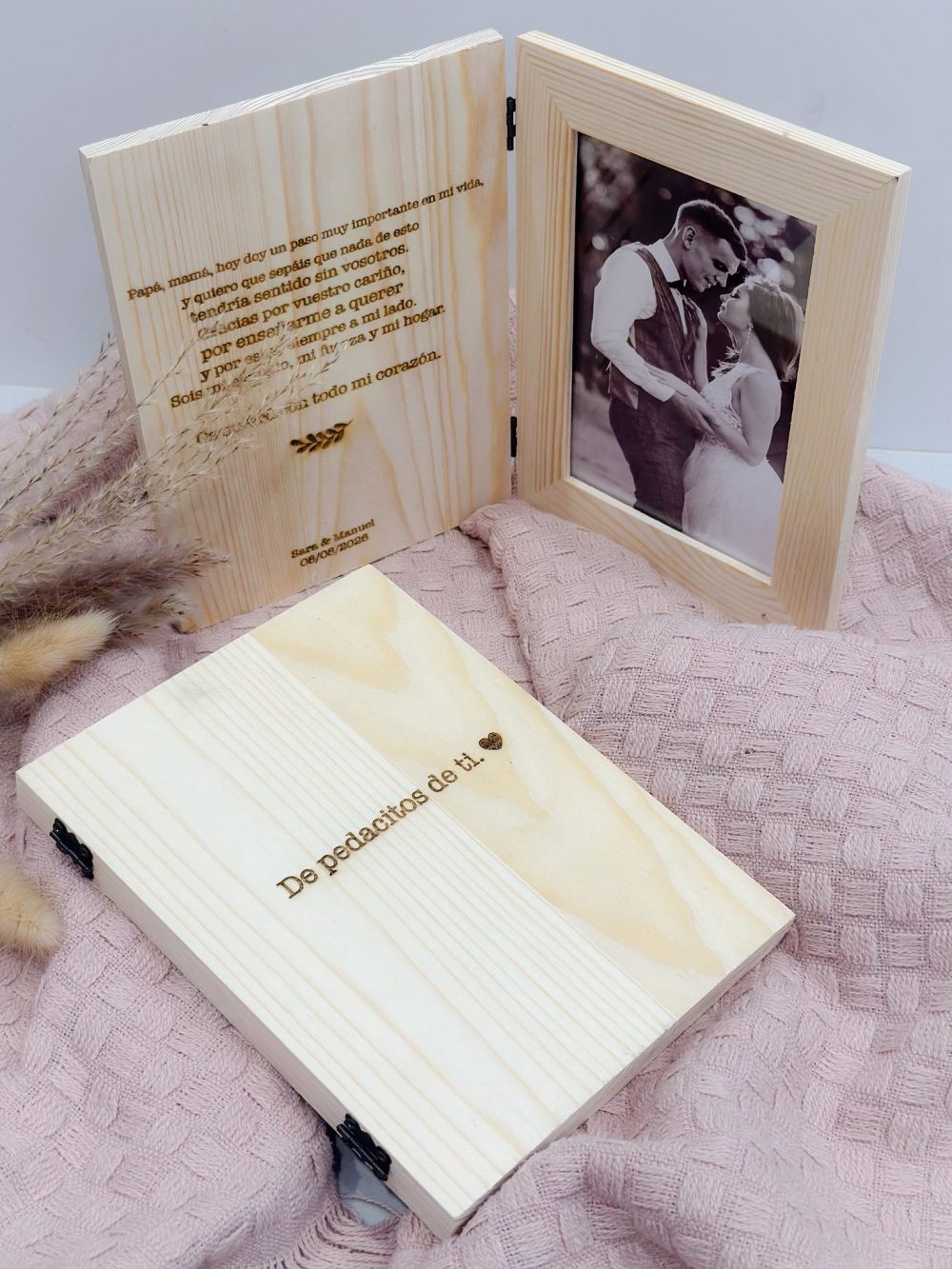 marco de fotos de madera personalizable