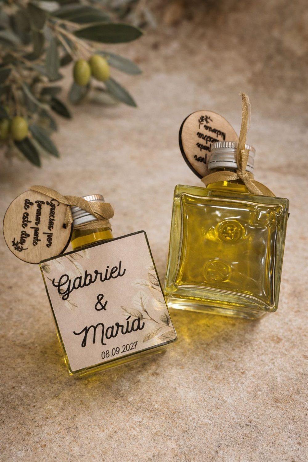 aceite boda personalizado